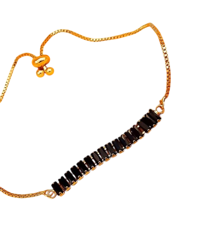 Black Zircon Half Tennis Bracelet