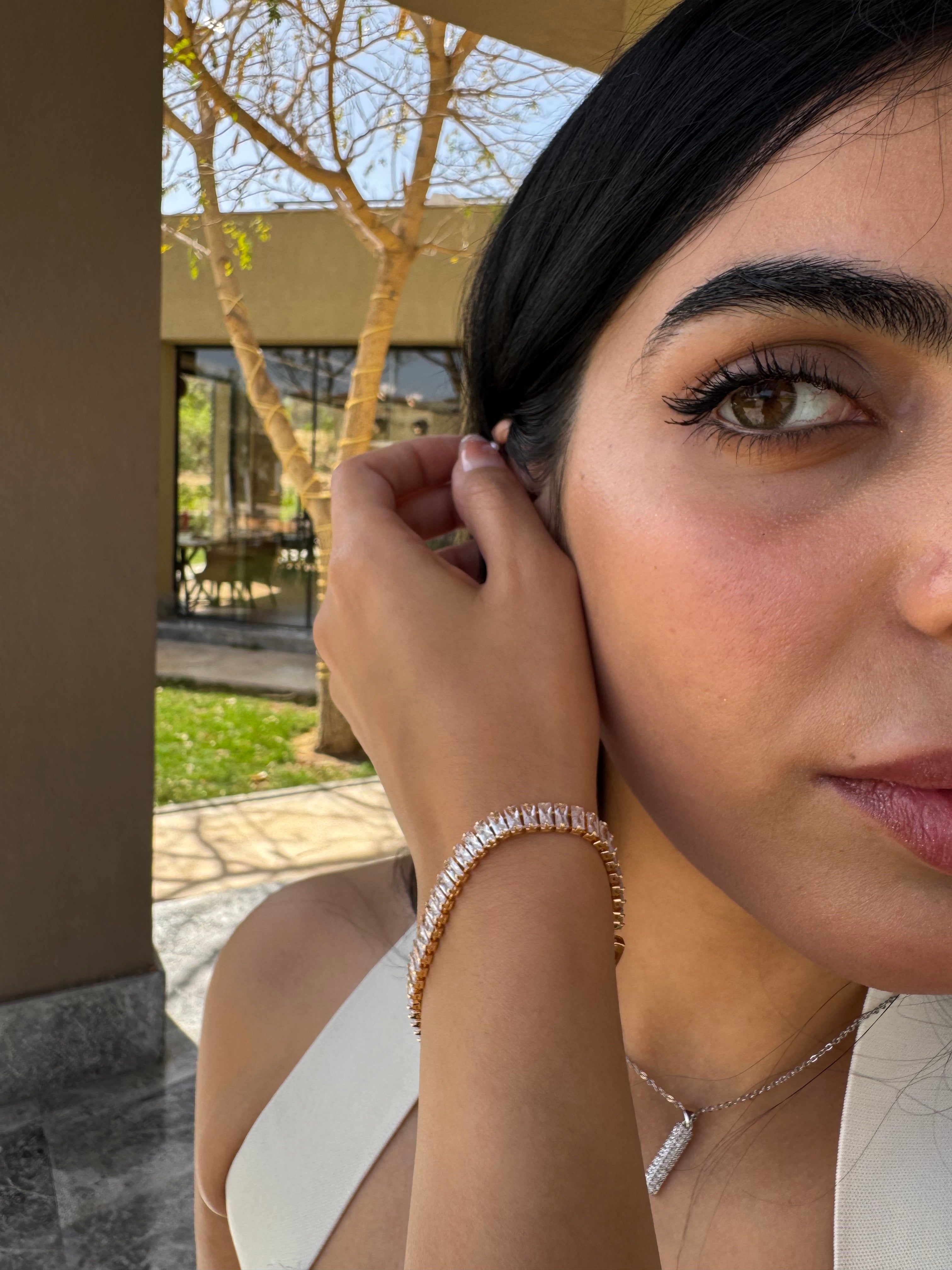 White Zircon Tennis Bracelet