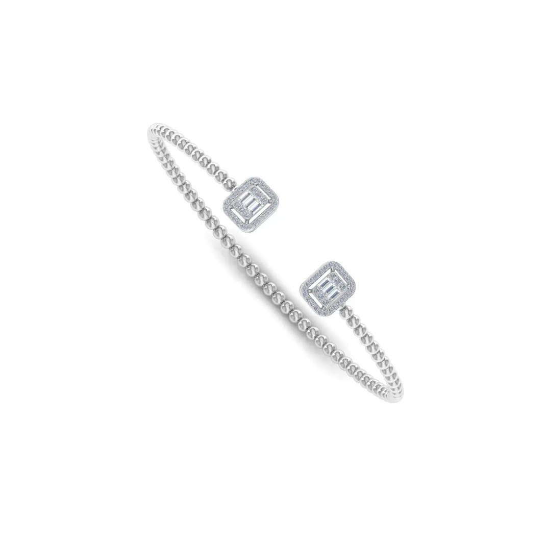 Eclipse Silver Bangle