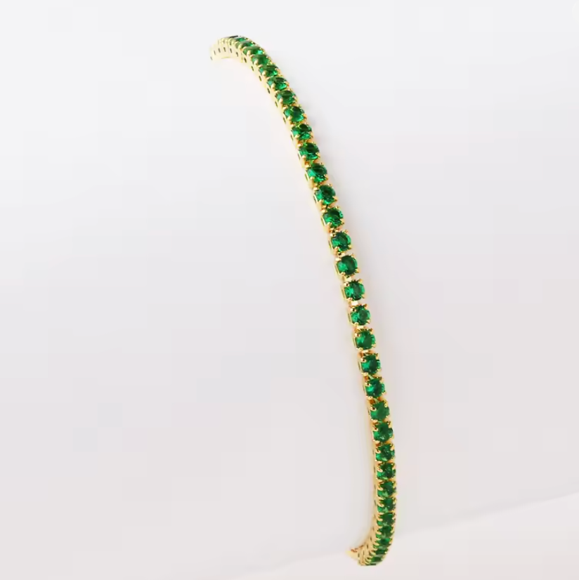 Emerald Green Tennis Bracelet