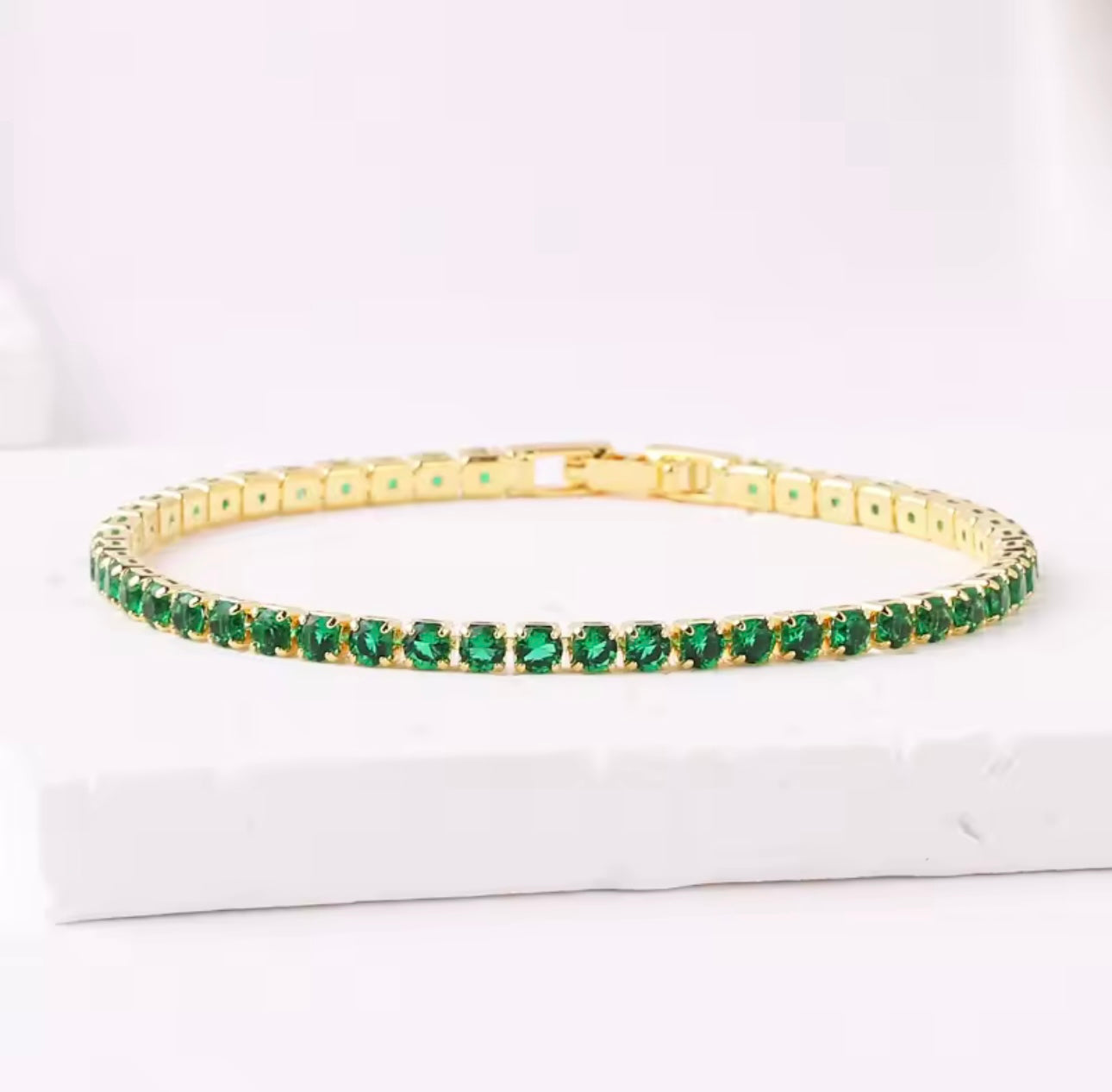 Emerald Green Tennis Bracelet