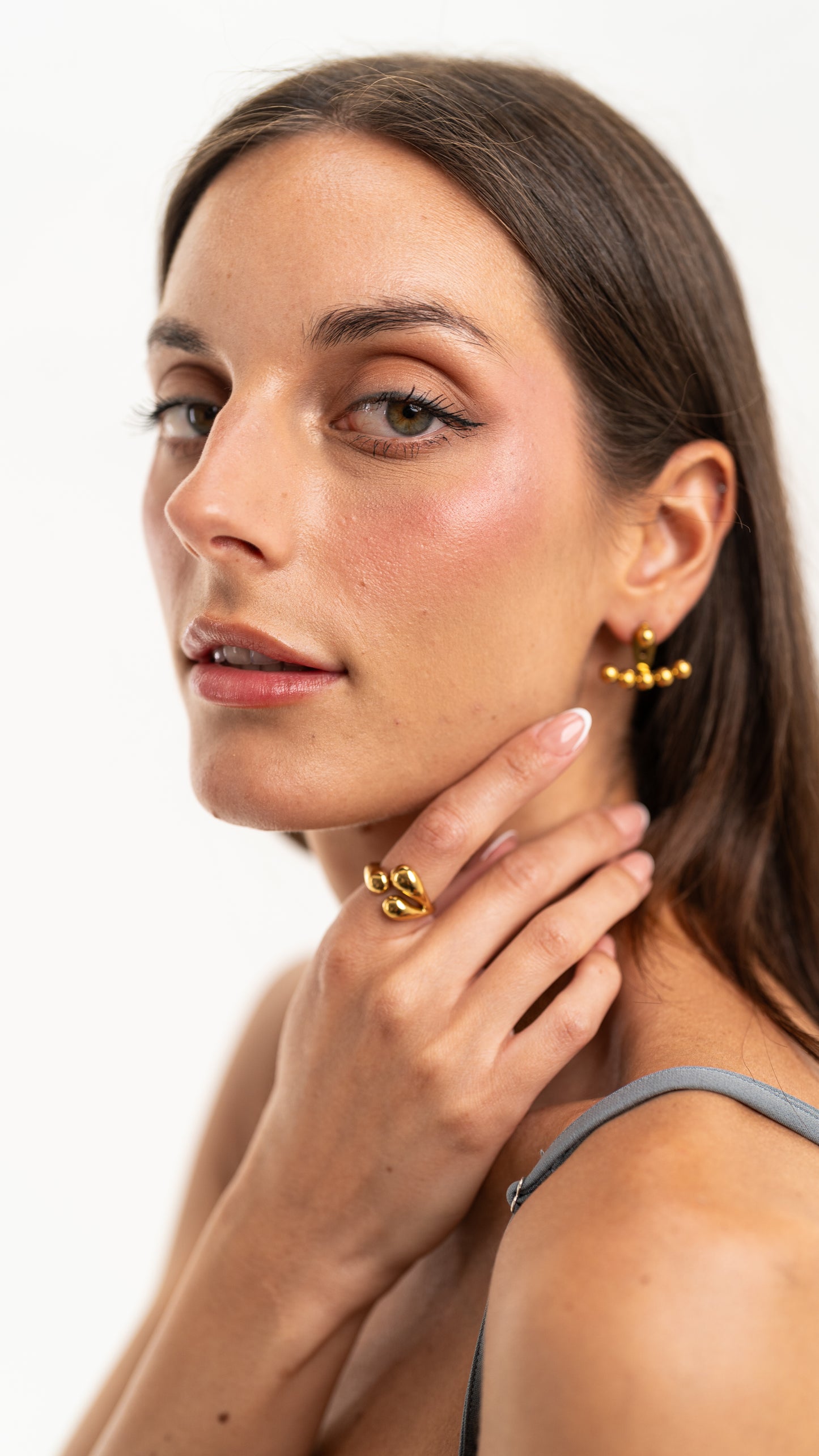 Golden Aura Beads Earrings
