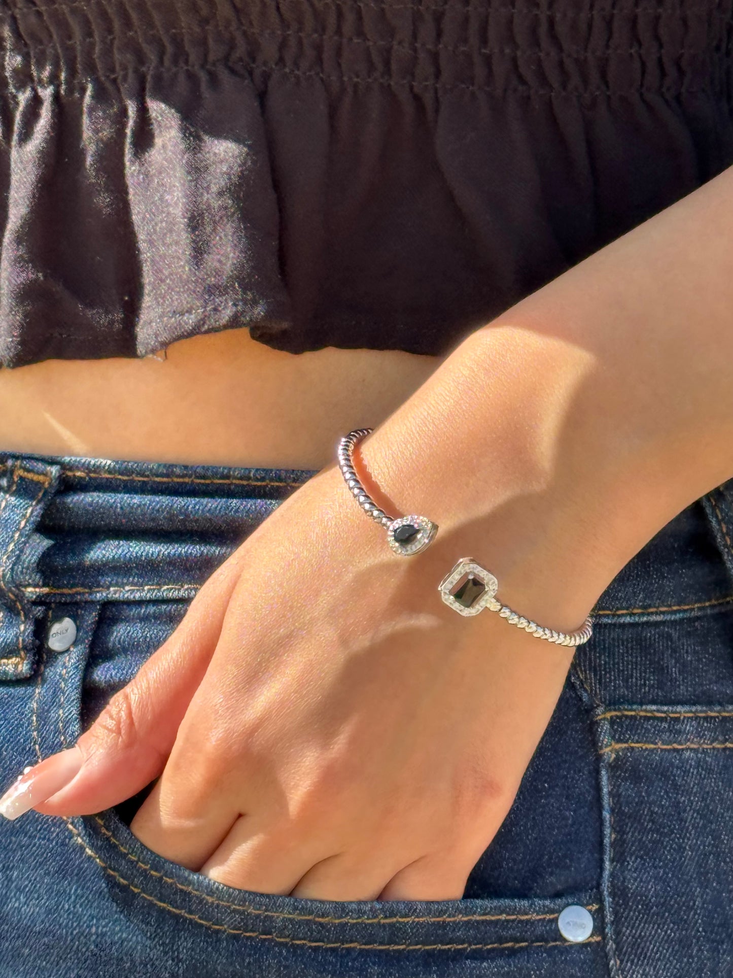 Black Zircon Bangle