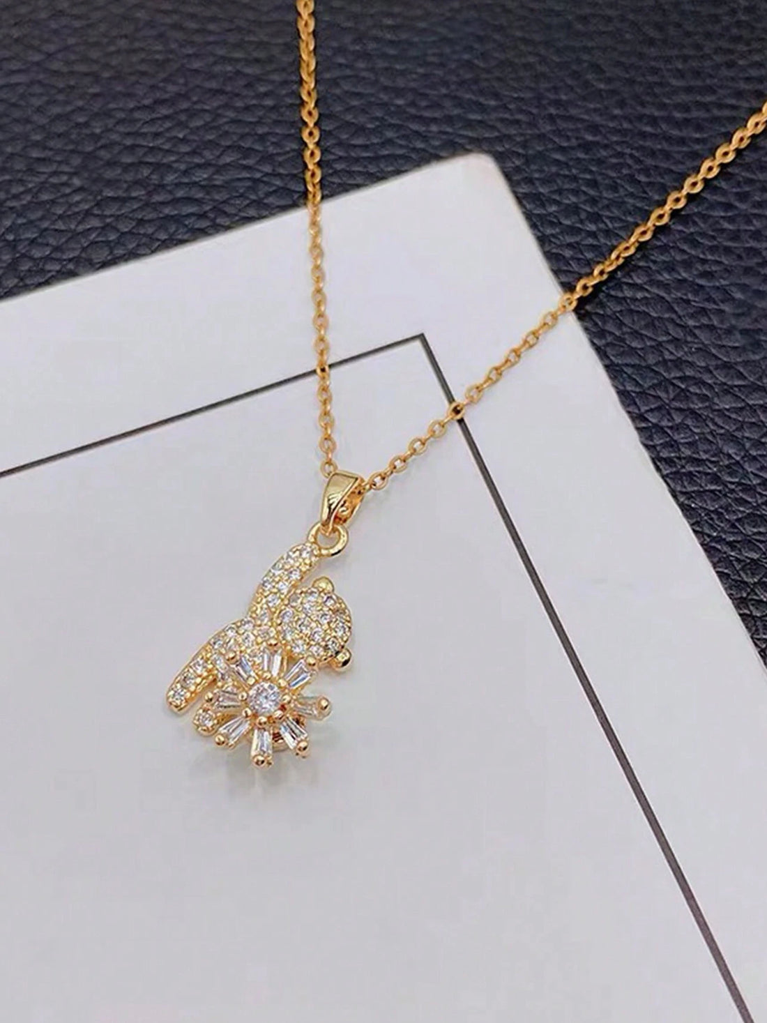 Teddy Twirl Gold Necklace