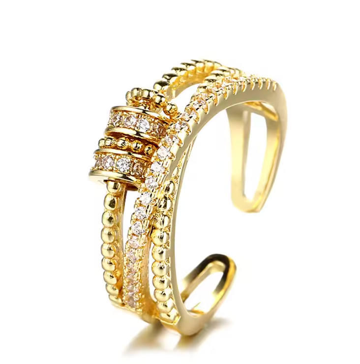 Queen’s Stone Gold-Plated Ring