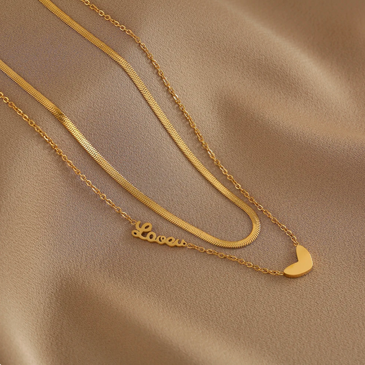 Double Layered Love Necklace