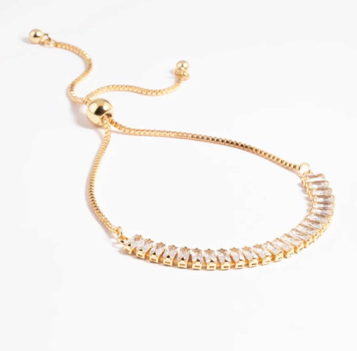 White Zircon Half Tennis Bracelet