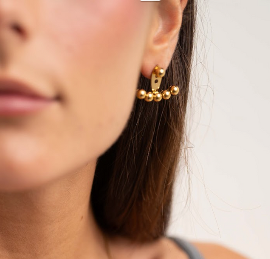 Golden Aura Beads Earrings