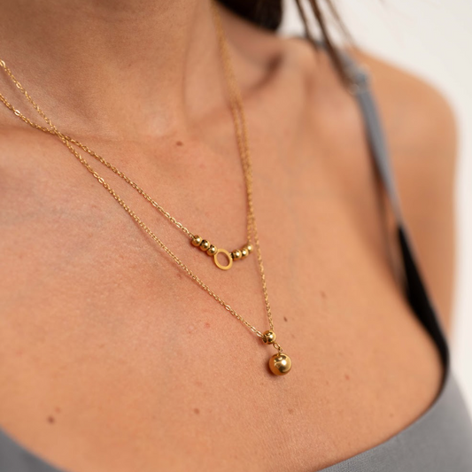 Golden Aura Double-Layer Necklace
