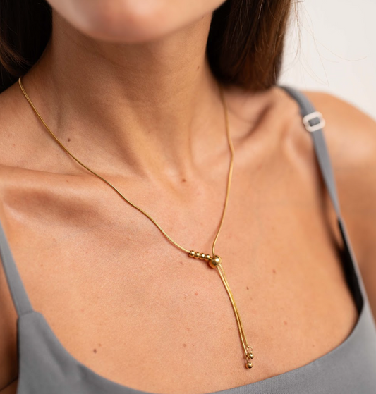 Golden Aura Single-Layer Necklace