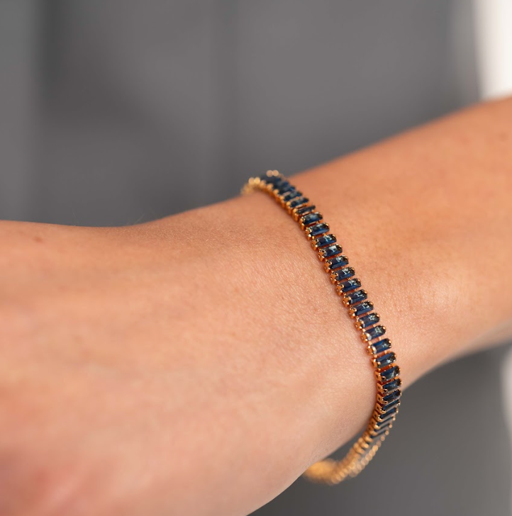 Blue Zircon Tennis Bracelet