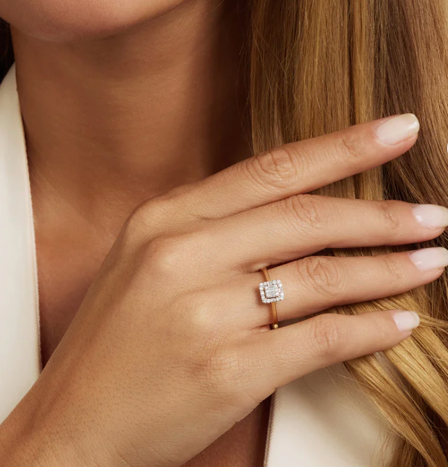 Grande Gold Plated Zircon Ring