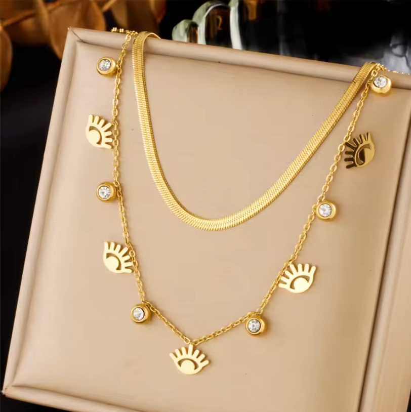 Dangling Evil Eye Necklace