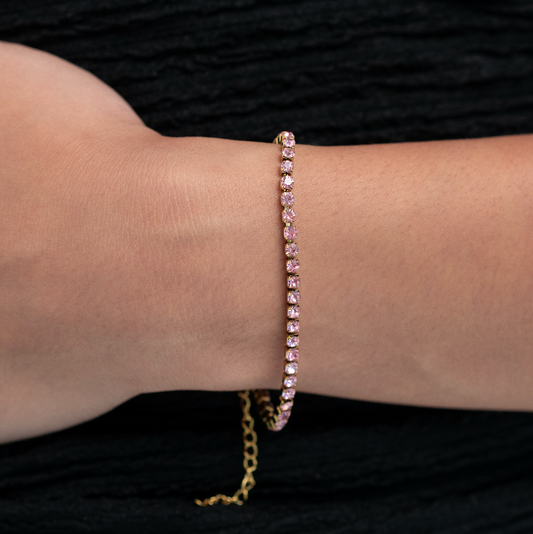 Pink It Girl Tennis Bracelet
