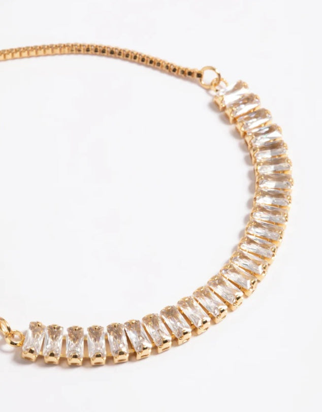 White Zircon Half Tennis Bracelet