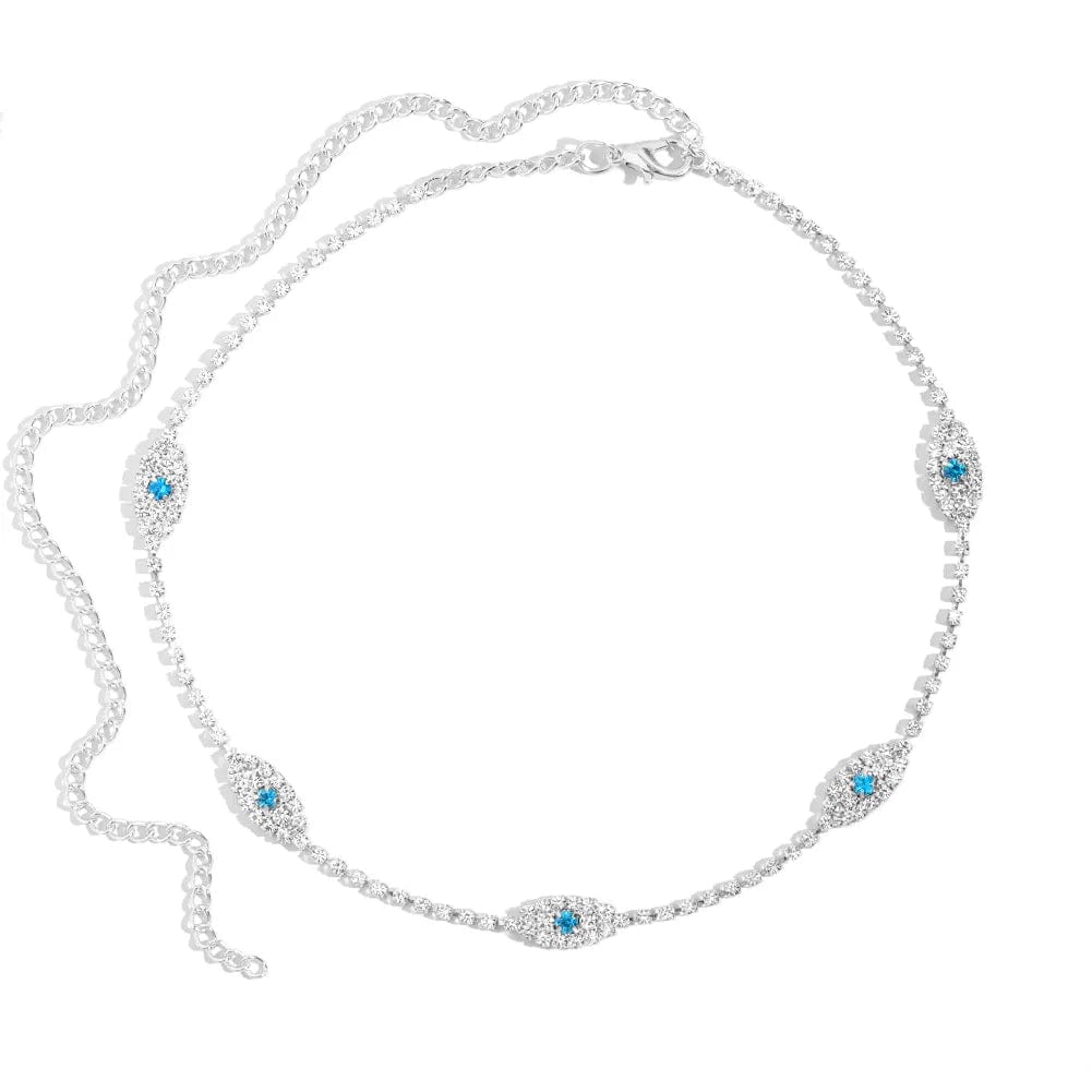 Silver Dazzling Eye Choker